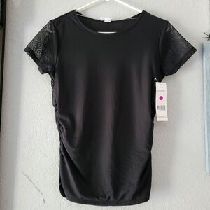 Just Be Black Top with Mesh Detail
